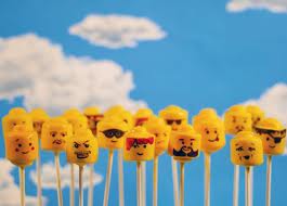 lego head cake pops